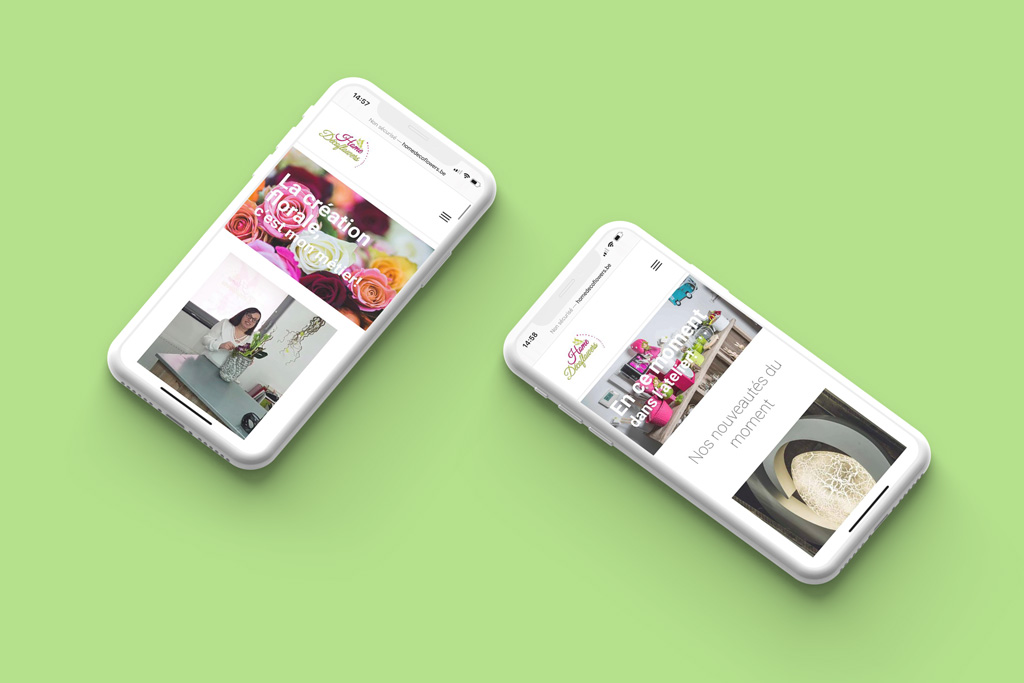 site web mobile responsive fleuriste mons agence web communika
